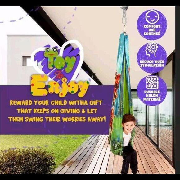 Sensory Swing for Kids with Special Needs - Double-Layer, 360° Swivel - Includes - Picture 5 of 9